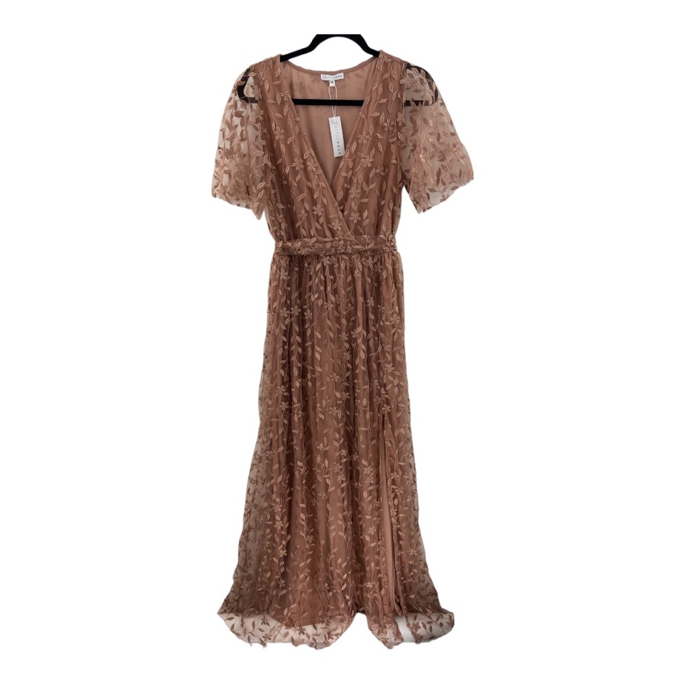 Baltic Born Mauve Lace Wrap Maxi Dress - Picture 4 of 13